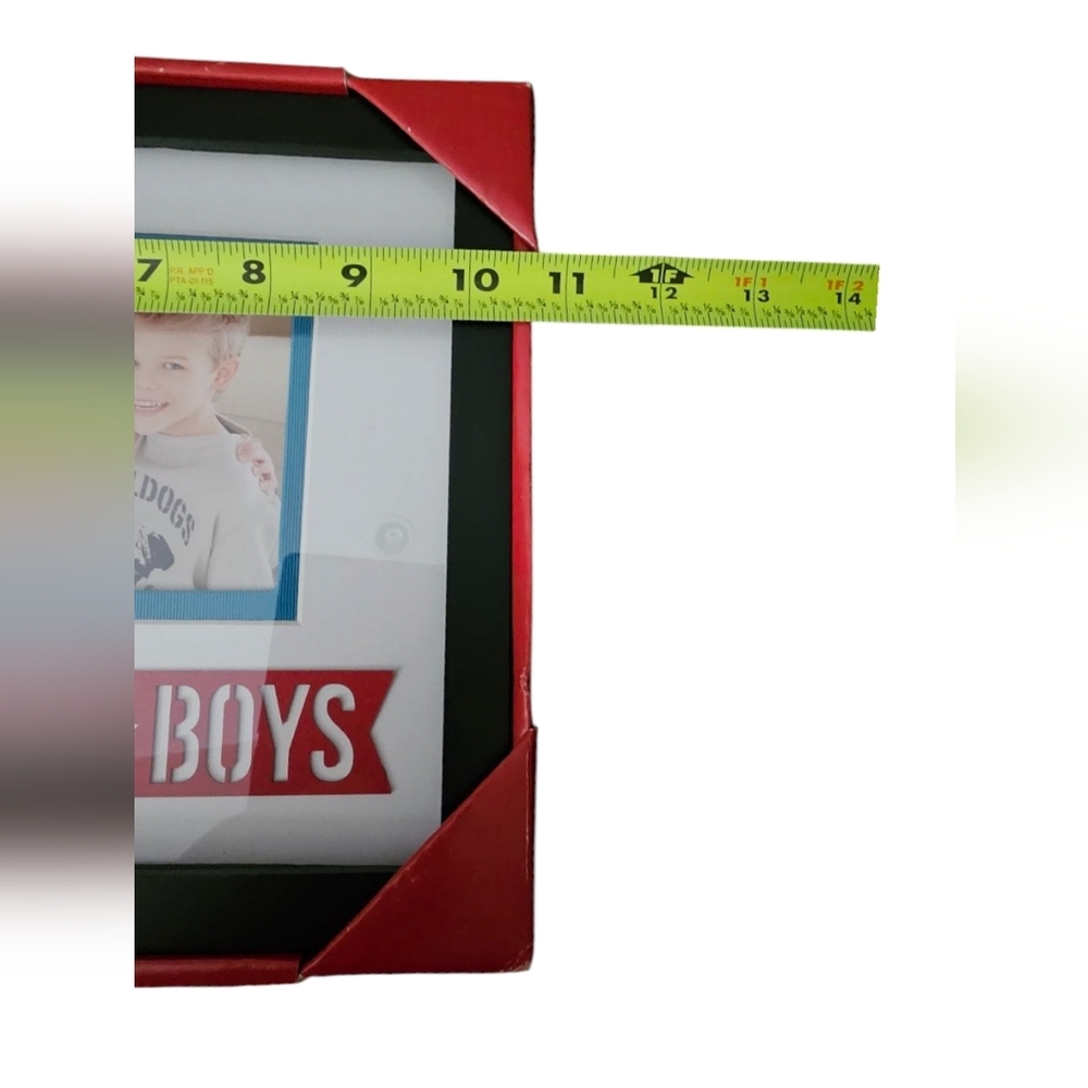 St. Nicholas Square "The Boys" 4x6" Photo Picture Frame Black Red Airplane - Picture 3 of 4
